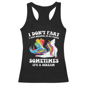 Funny I Don't Fart I Whisper In My Pants Racerback Tank Top TS09 Black Print Your Wear