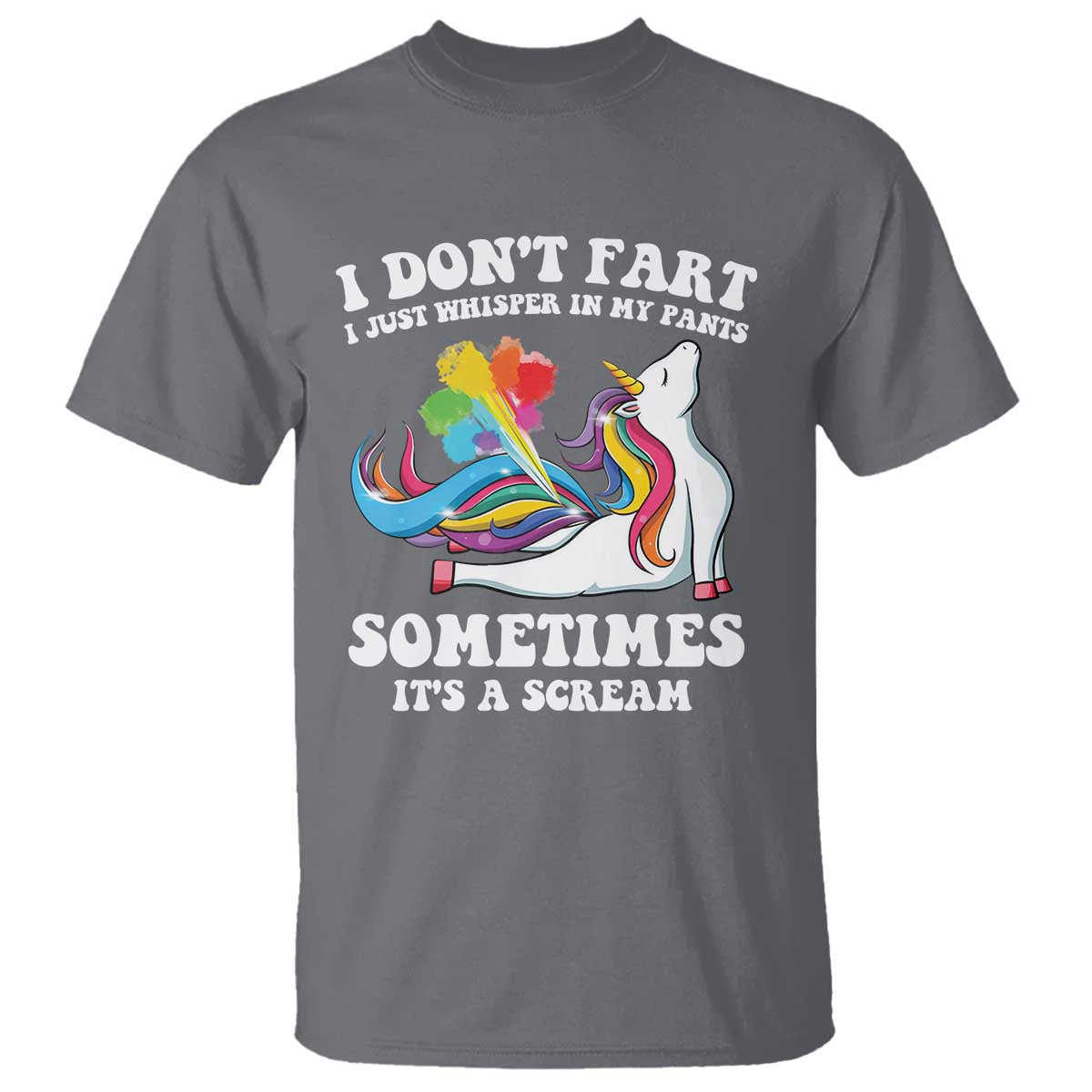 Funny I Don't Fart I Whisper In My Pants T Shirt TS09 Charcoal Print Your Wear