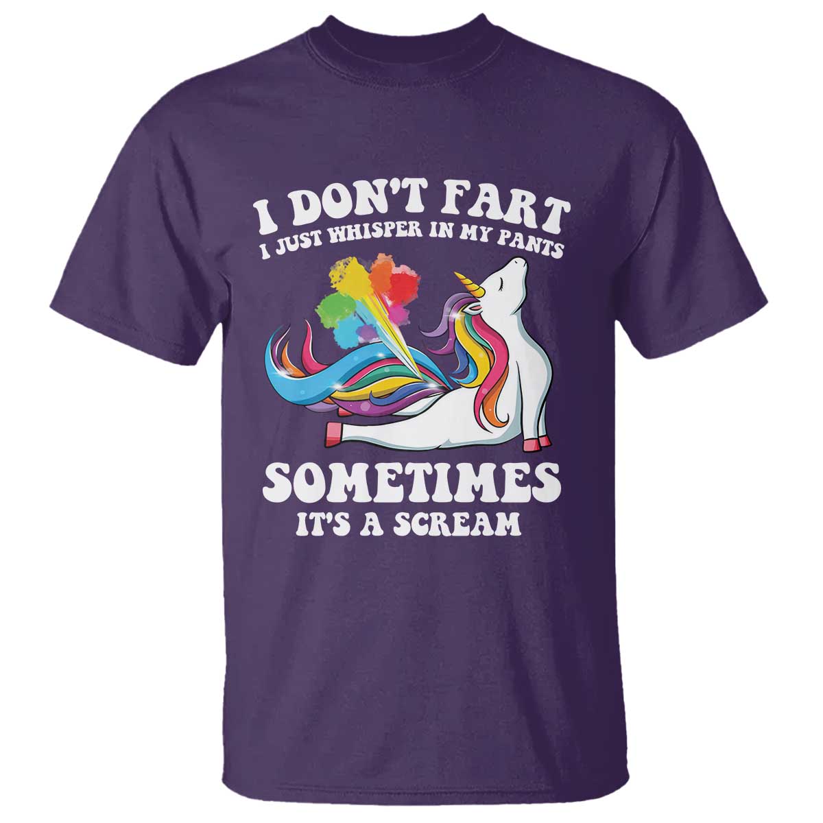 Funny I Don't Fart I Whisper In My Pants T Shirt TS09 Purple Print Your Wear