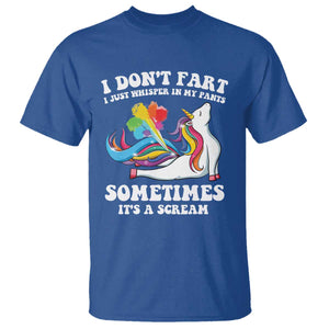 Funny I Don't Fart I Whisper In My Pants T Shirt TS09 Royal Blue Print Your Wear