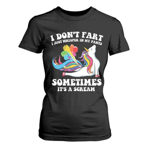 Funny I Don't Fart I Whisper In My Pants T Shirt For Women TS09 Black Print Your Wear