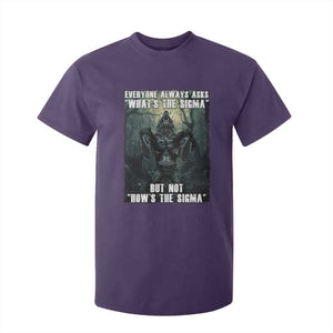 Funny Meme Wolf Alpha T Shirt For Kid Everyone Always Asks What's The Sigma But Not How's The Sigma TS09 Purple Print Your Wear