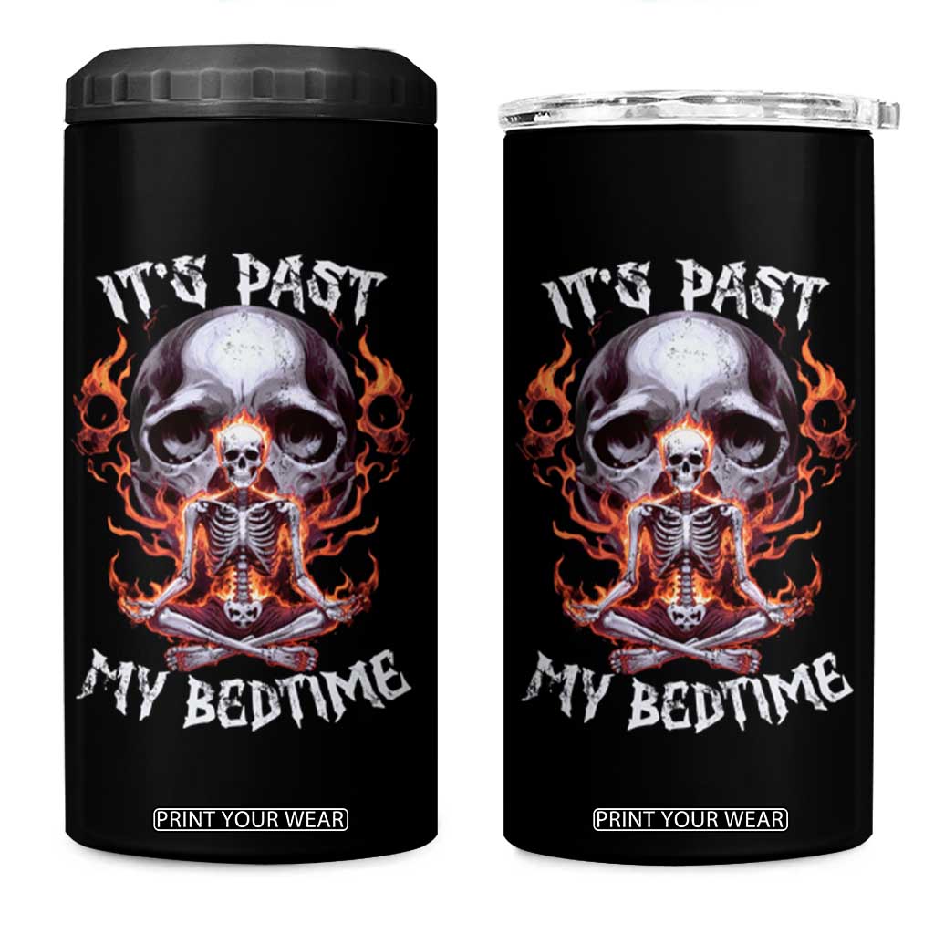 Funny Skeleton Meme 4 in 1 Can Cooler Tumbler It's Past My Bedtime TS09 One Size: 16 oz Black Print Your Wear