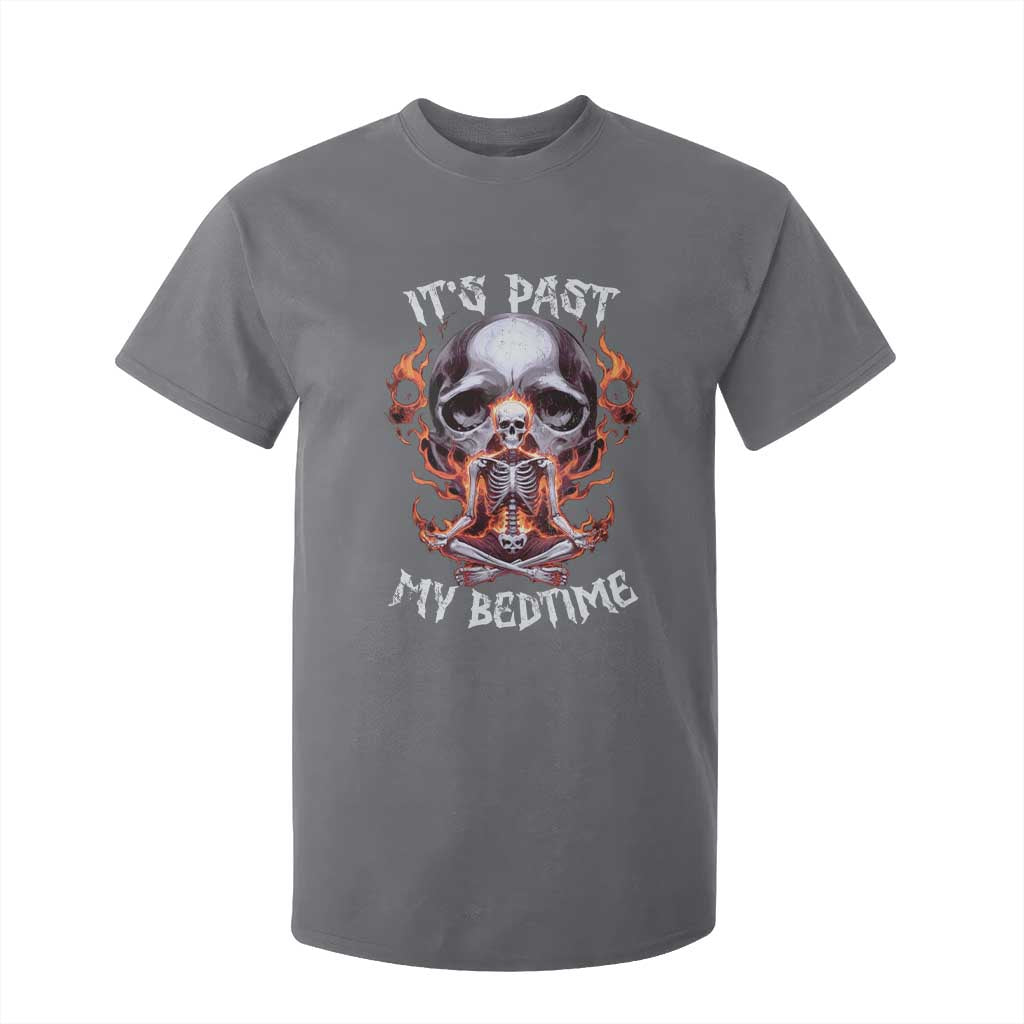 Funny Skeleton Meme T Shirt For Kid It's Past My Bedtime TS09 Charcoal Print Your Wear