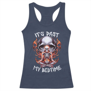 Funny Skeleton Meme Racerback Tank Top It's Past My Bedtime TS09 Navy Print Your Wear
