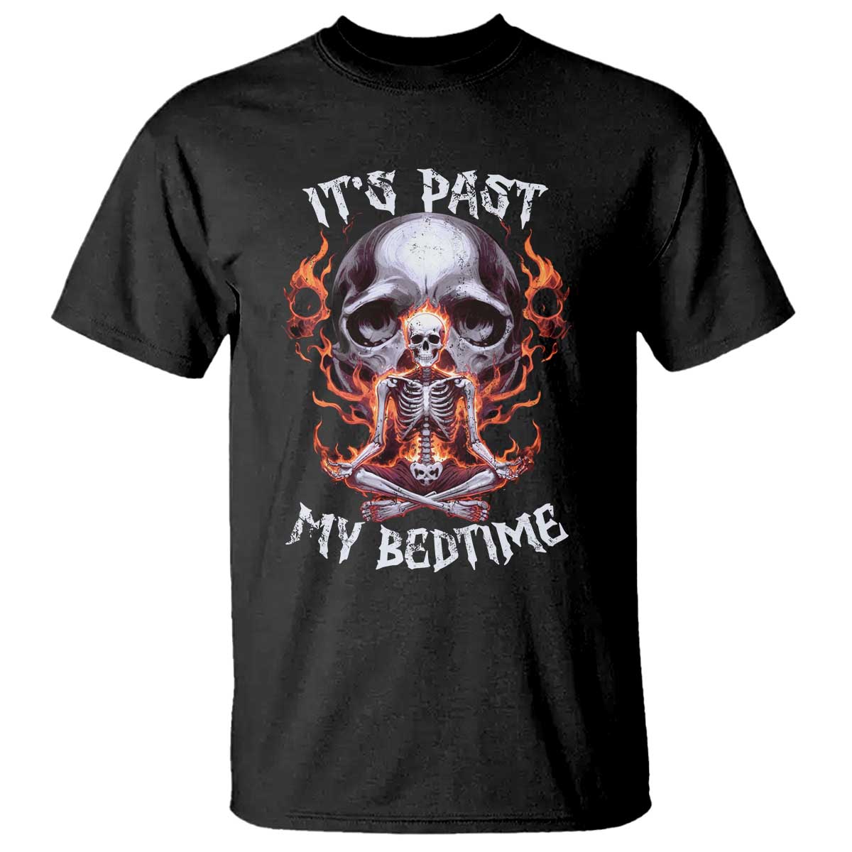 Funny Skeleton Meme T Shirt It's Past My Bedtime TS09 Black Print Your Wear