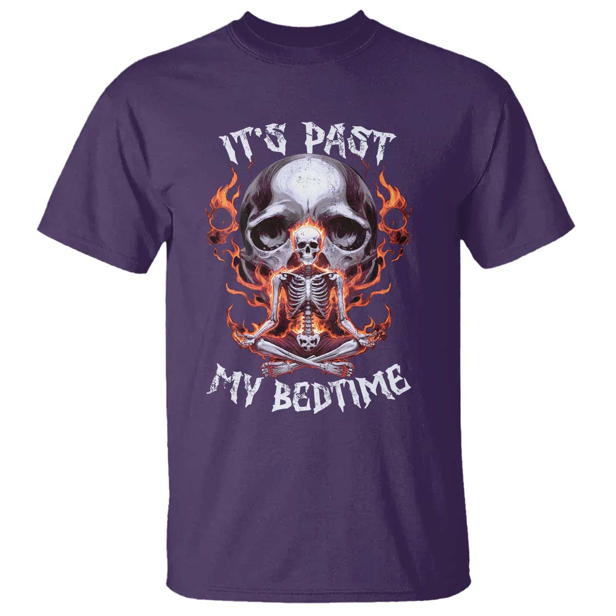 Funny Skeleton Meme T Shirt It's Past My Bedtime TS09 Purple Print Your Wear