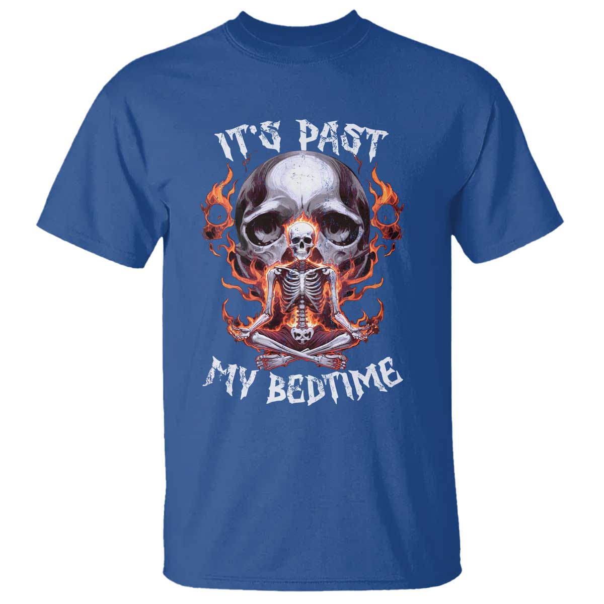 Funny Skeleton Meme T Shirt It's Past My Bedtime TS09 Royal Blue Print Your Wear
