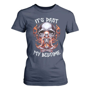 Funny Skeleton Meme T Shirt For Women It's Past My Bedtime TS09 Navy Print Your Wear