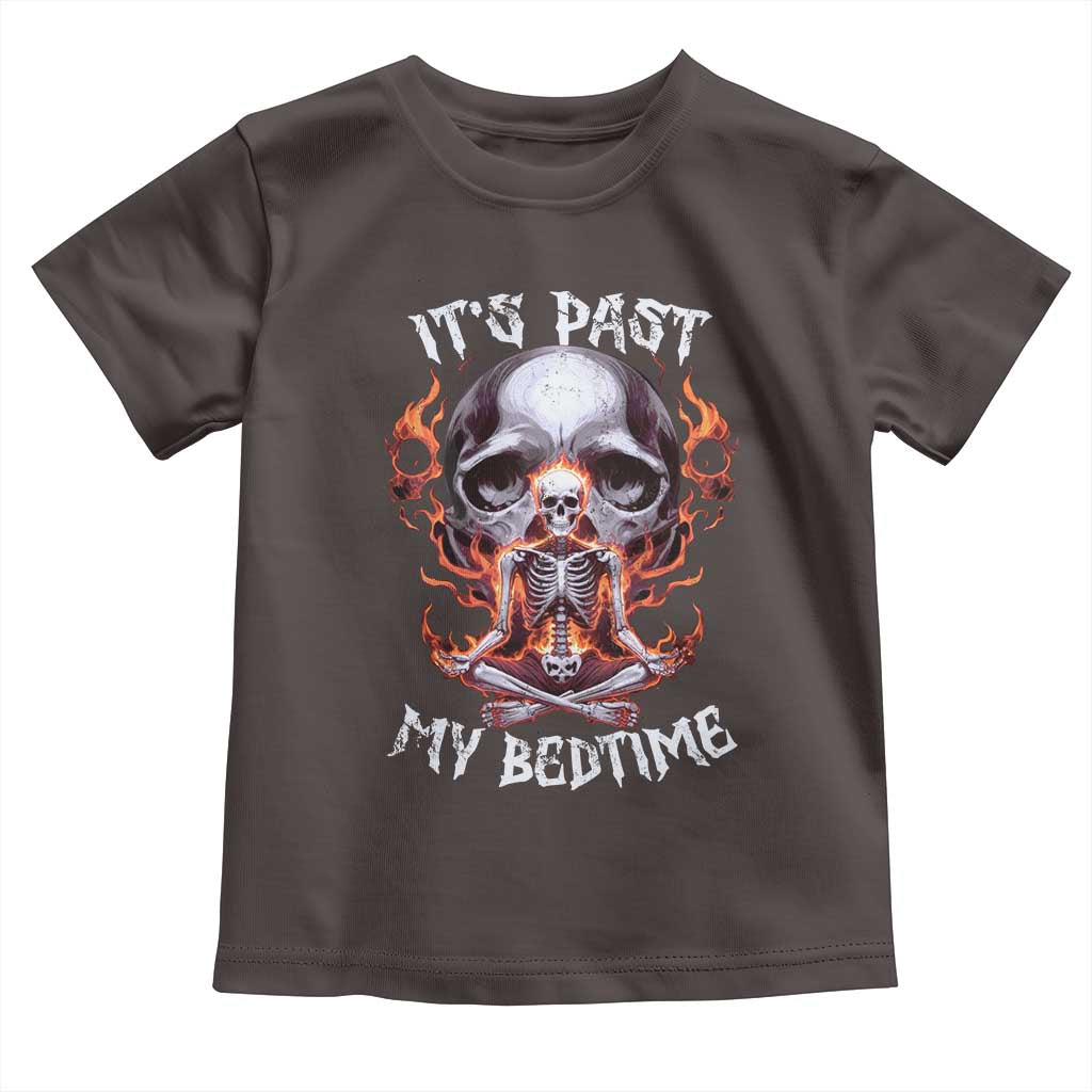 Funny Skeleton Meme Toddler T Shirt It's Past My Bedtime TS09 Dark Chocolate Print Your Wear