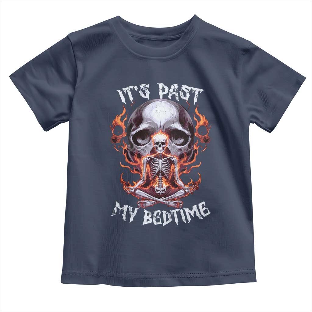 Funny Skeleton Meme Toddler T Shirt It's Past My Bedtime TS09 Navy Print Your Wear