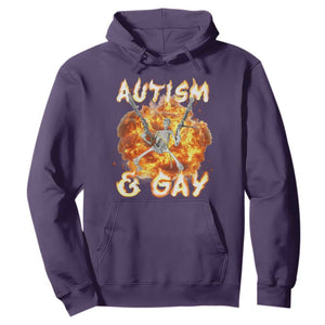 Funny Skeleton Meme Hoodie Autistic and Gay TS09 Purple Print Your Wear