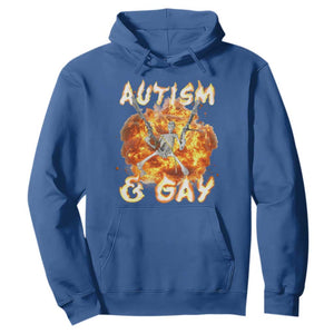 Funny Skeleton Meme Hoodie Autistic and Gay TS09 Royal Blue Print Your Wear