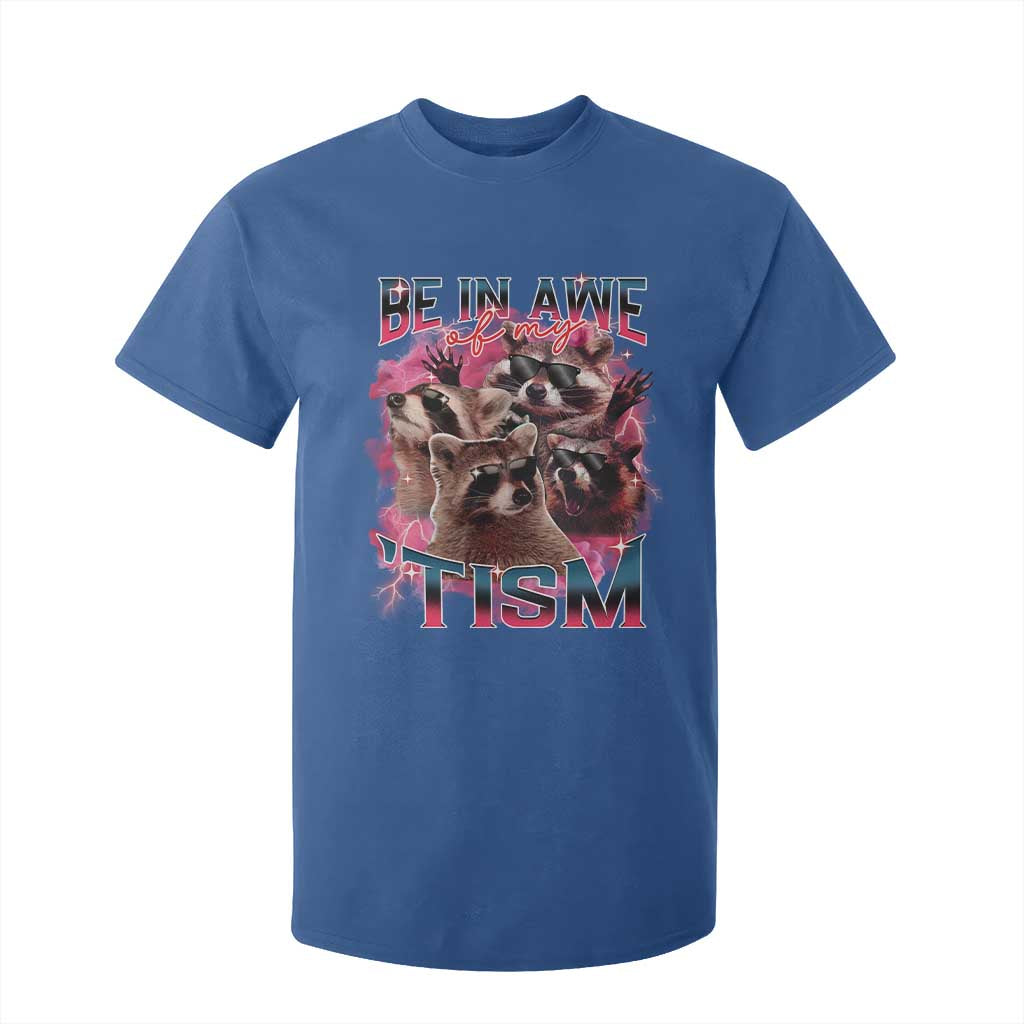 Funny Meme Autistic Raccoon T Shirt For Kid Be In Awe Of My 'Tism TS09 Royal Blue Print Your Wear