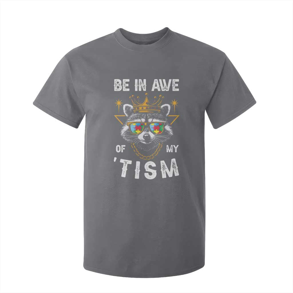 Funny Autistic Raccoon T Shirt For Kid Be In Awe Of My 'Tism TS09 Charcoal Print Your Wear