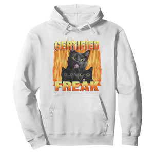 Funny Cat Meme Hoodie Certified Freak TS09 White Print Your Wear
