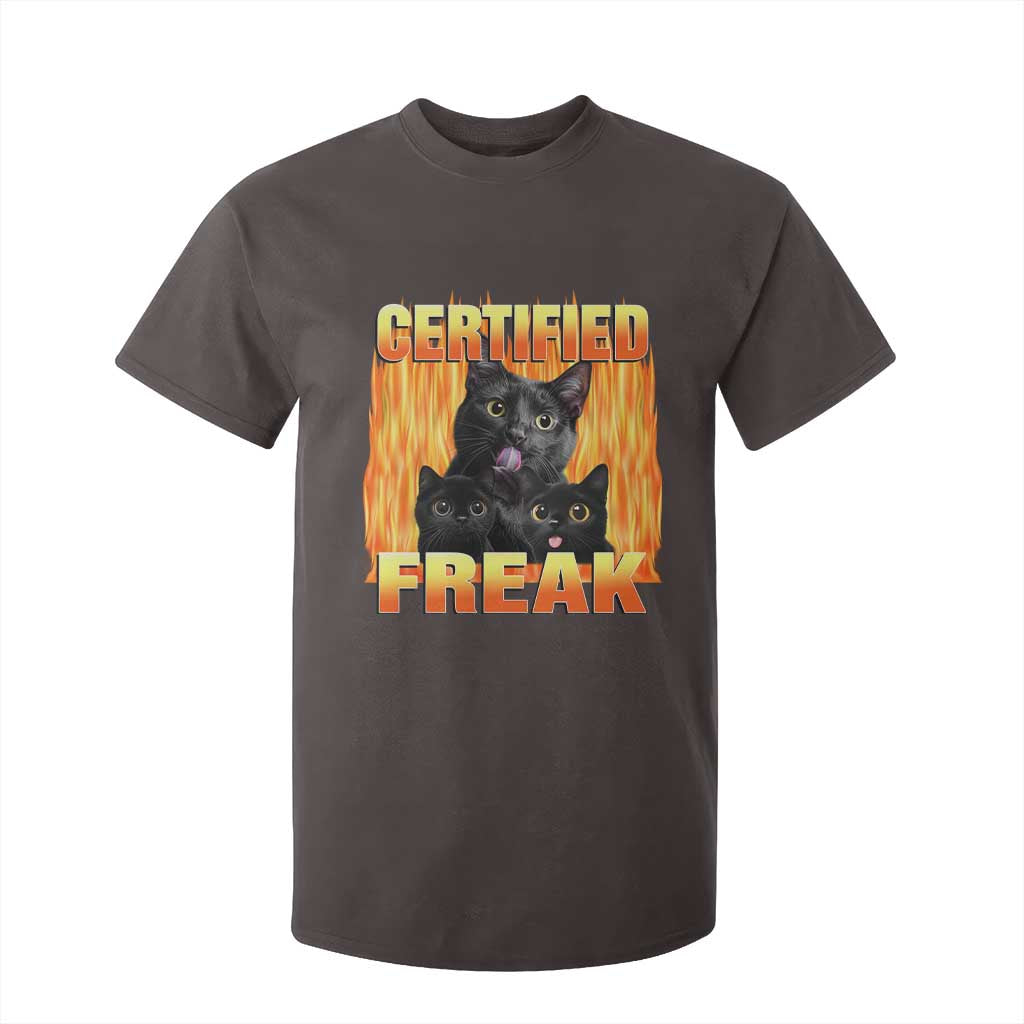 Funny Cat Meme T Shirt For Kid Certified Freak TS09 Dark Chocolate Print Your Wear