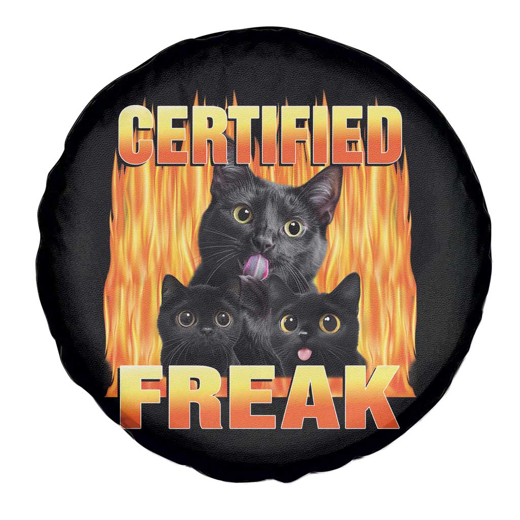 Funny Cat Meme Spare Tire Cover Certified Freak TS09 Print Your Wear
