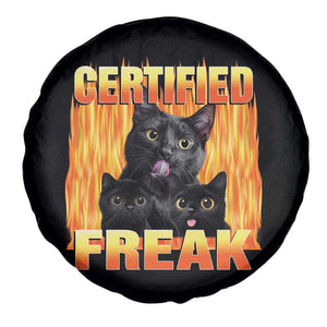 Funny Cat Meme Spare Tire Cover Certified Freak TS09 Print Your Wear