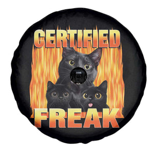 Funny Cat Meme Spare Tire Cover Certified Freak TS09 Print Your Wear