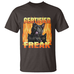 Funny Cat Meme T Shirt Certified Freak TS09 Dark Chocolate Print Your Wear