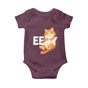 Funny Cat Meme Baby Onesie Eepy Cat Silly Sleepy Cat TS09 Maroon Print Your Wear