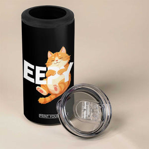 Funny Cat Meme 4 in 1 Can Cooler Tumbler Eepy Cat Silly Sleepy Cat TS09 Print Your Wear