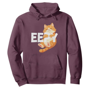 Funny Cat Meme Hoodie Eepy Cat Silly Sleepy Cat TS09 Maroon Print Your Wear