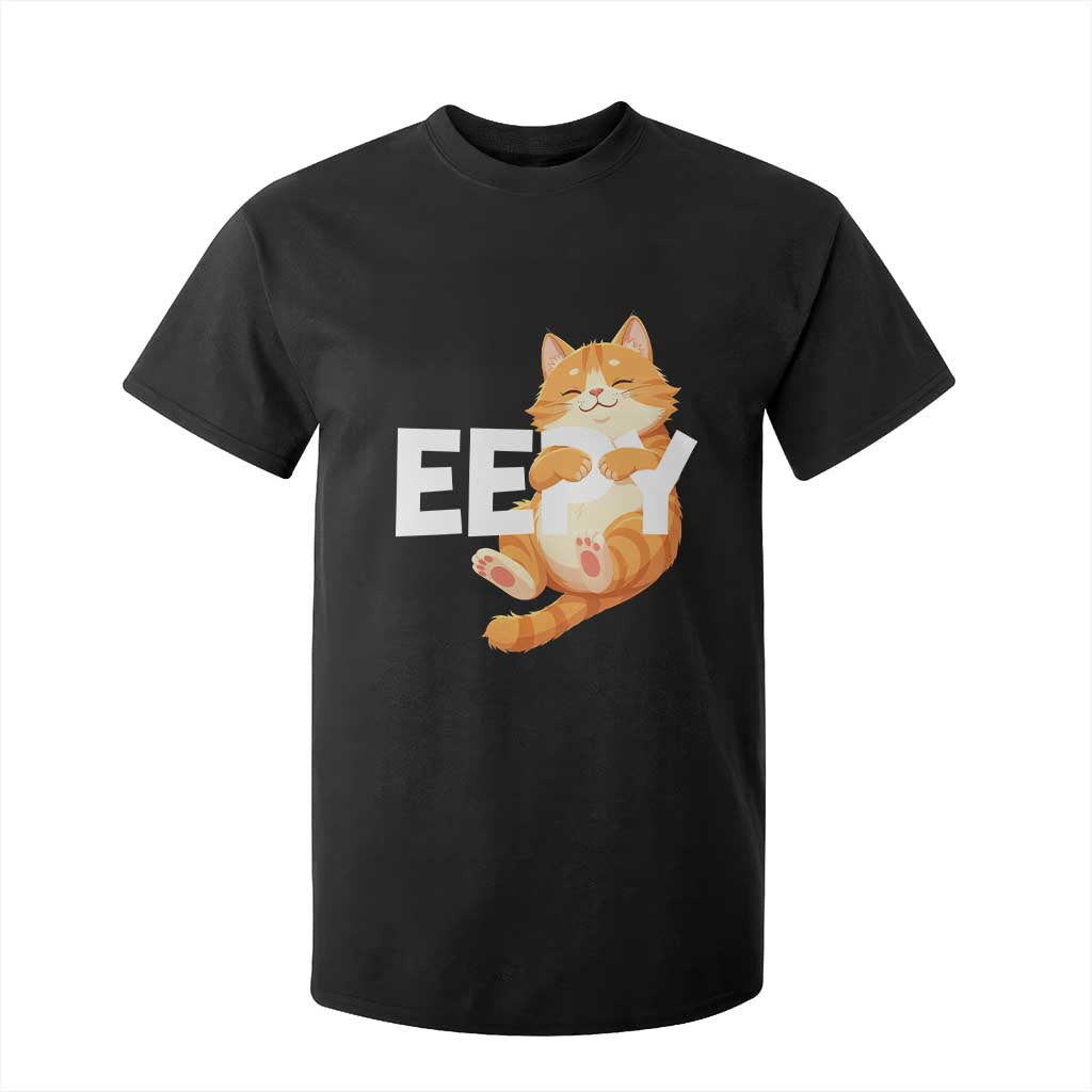Funny Cat Meme T Shirt For Kid Eepy Cat Silly Sleepy Cat TS09 Black Print Your Wear