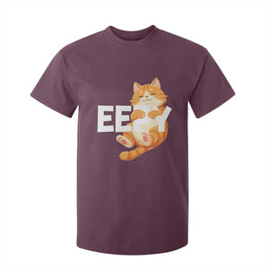 Funny Cat Meme T Shirt For Kid Eepy Cat Silly Sleepy Cat TS09 Maroon Print Your Wear