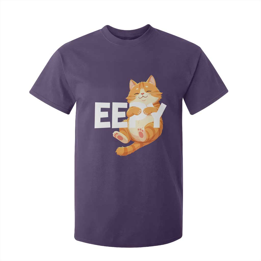 Funny Cat Meme T Shirt For Kid Eepy Cat Silly Sleepy Cat TS09 Purple Print Your Wear