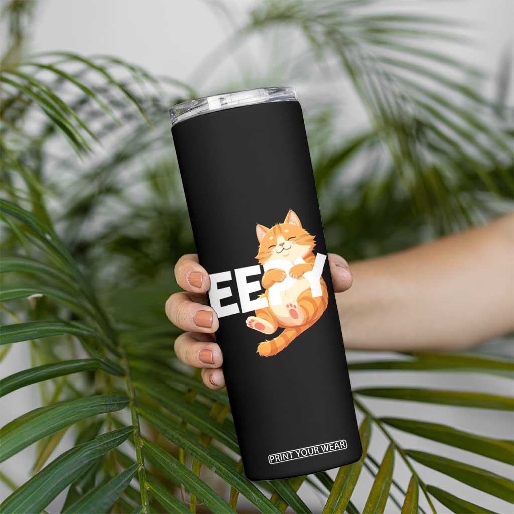 Funny Cat Meme Skinny Tumbler Eepy Cat Silly Sleepy Cat TS09 Print Your Wear