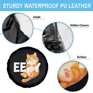 Funny Cat Meme Spare Tire Cover Eepy Cat Silly Sleepy Cat TS09 Print Your Wear
