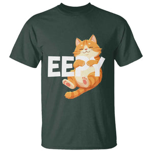 Funny Cat Meme T Shirt Eepy Cat Silly Sleepy Cat TS09 Dark Forest Green Print Your Wear