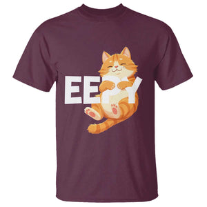 Funny Cat Meme T Shirt Eepy Cat Silly Sleepy Cat TS09 Maroon Print Your Wear