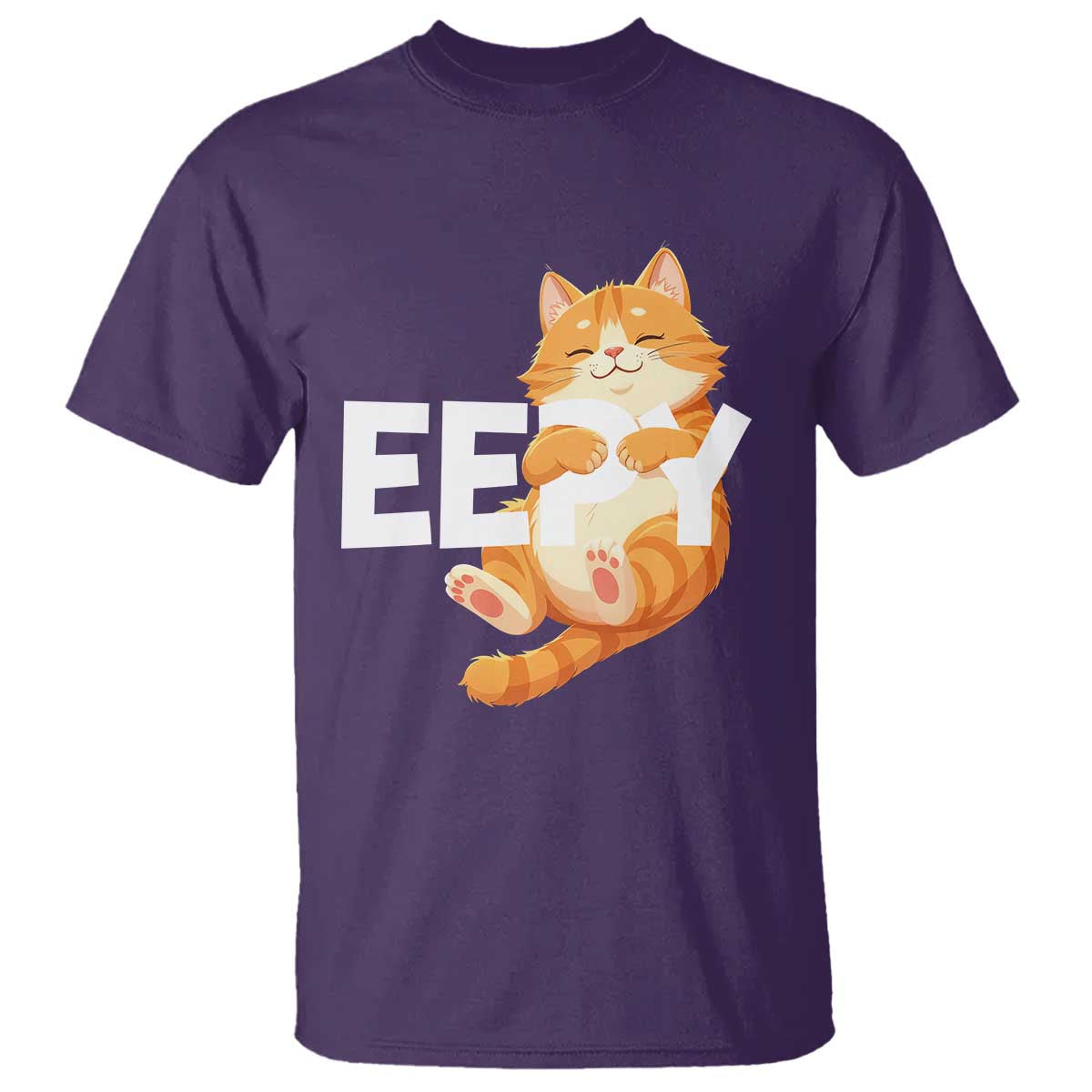 Funny Cat Meme T Shirt Eepy Cat Silly Sleepy Cat TS09 Purple Print Your Wear