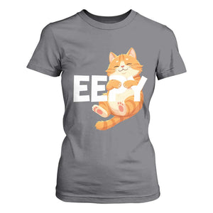 Funny Cat Meme T Shirt For Women Eepy Cat Silly Sleepy Cat TS09 Charcoal Print Your Wear