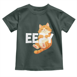 Funny Cat Meme Toddler T Shirt Eepy Cat Silly Sleepy Cat TS09 Dark Forest Green Print Your Wear
