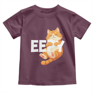 Funny Cat Meme Toddler T Shirt Eepy Cat Silly Sleepy Cat TS09 Maroon Print Your Wear
