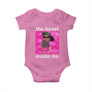 Funny Cat Meme Baby Onesie The Beast Inside Me TS09 Azalea Print Your Wear