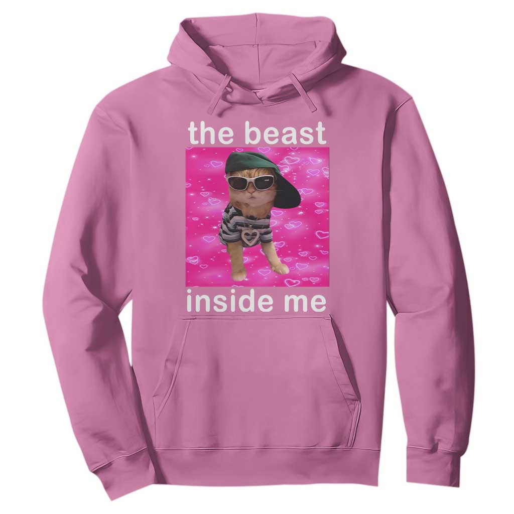 Funny Cat Meme Hoodie The Beast Inside Me TS09 Azalea Print Your Wear