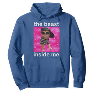 Funny Cat Meme Hoodie The Beast Inside Me TS09 Royal Blue Print Your Wear