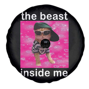 Funny Cat Meme Spare Tire Cover The Beast Inside Me TS09 Print Your Wear