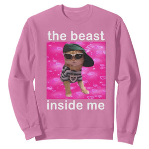 Funny Cat Meme Sweatshirt The Beast Inside Me TS09 Azalea Print Your Wear