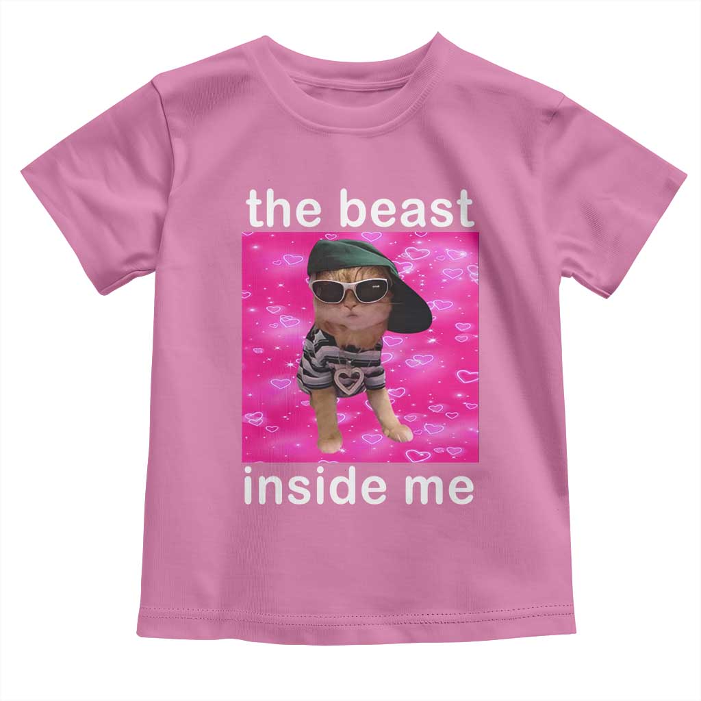 Funny Cat Meme Toddler T Shirt The Beast Inside Me TS09 Azalea Print Your Wear
