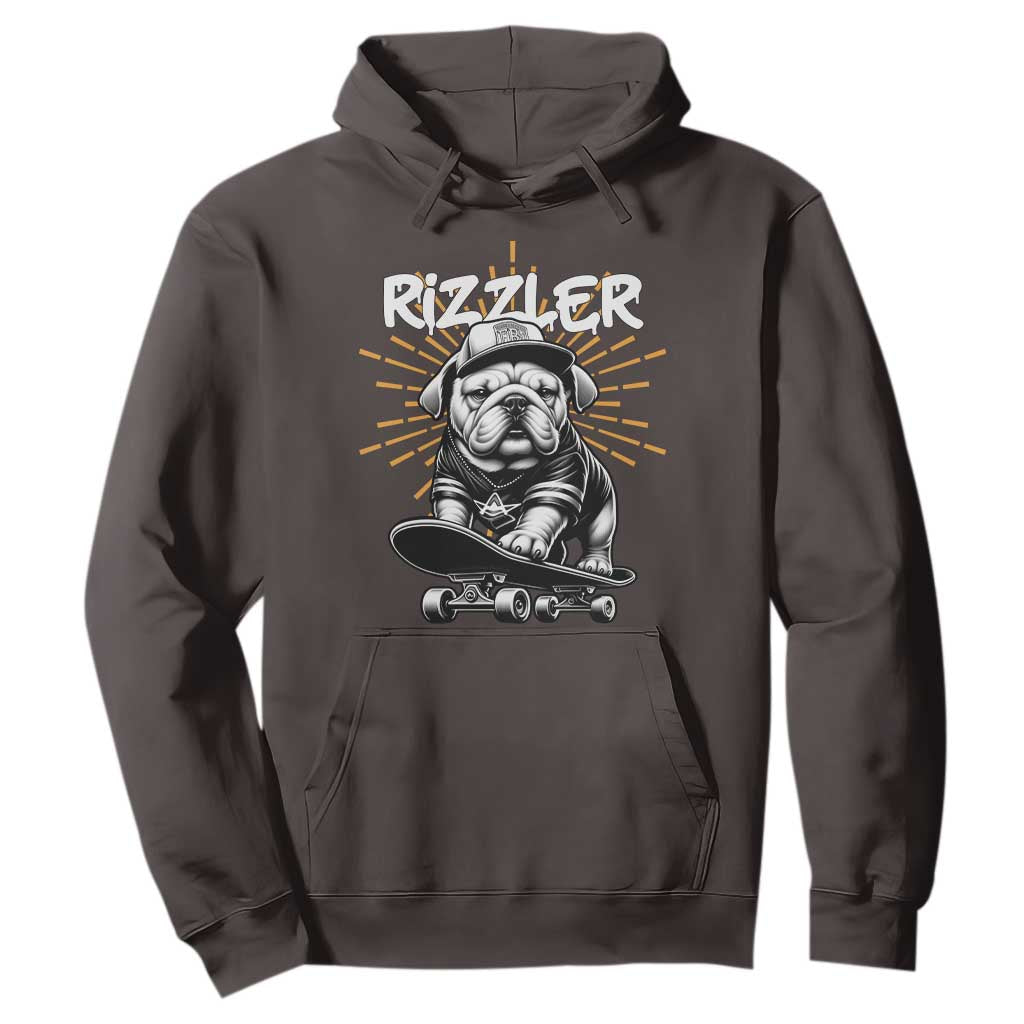 Funny Meme Rizzler Dog Hoodie TS09 Dark Chocolate Print Your Wear