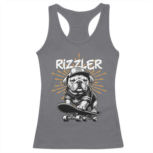 Funny Meme Rizzler Dog Racerback Tank Top TS09 Charcoal Print Your Wear