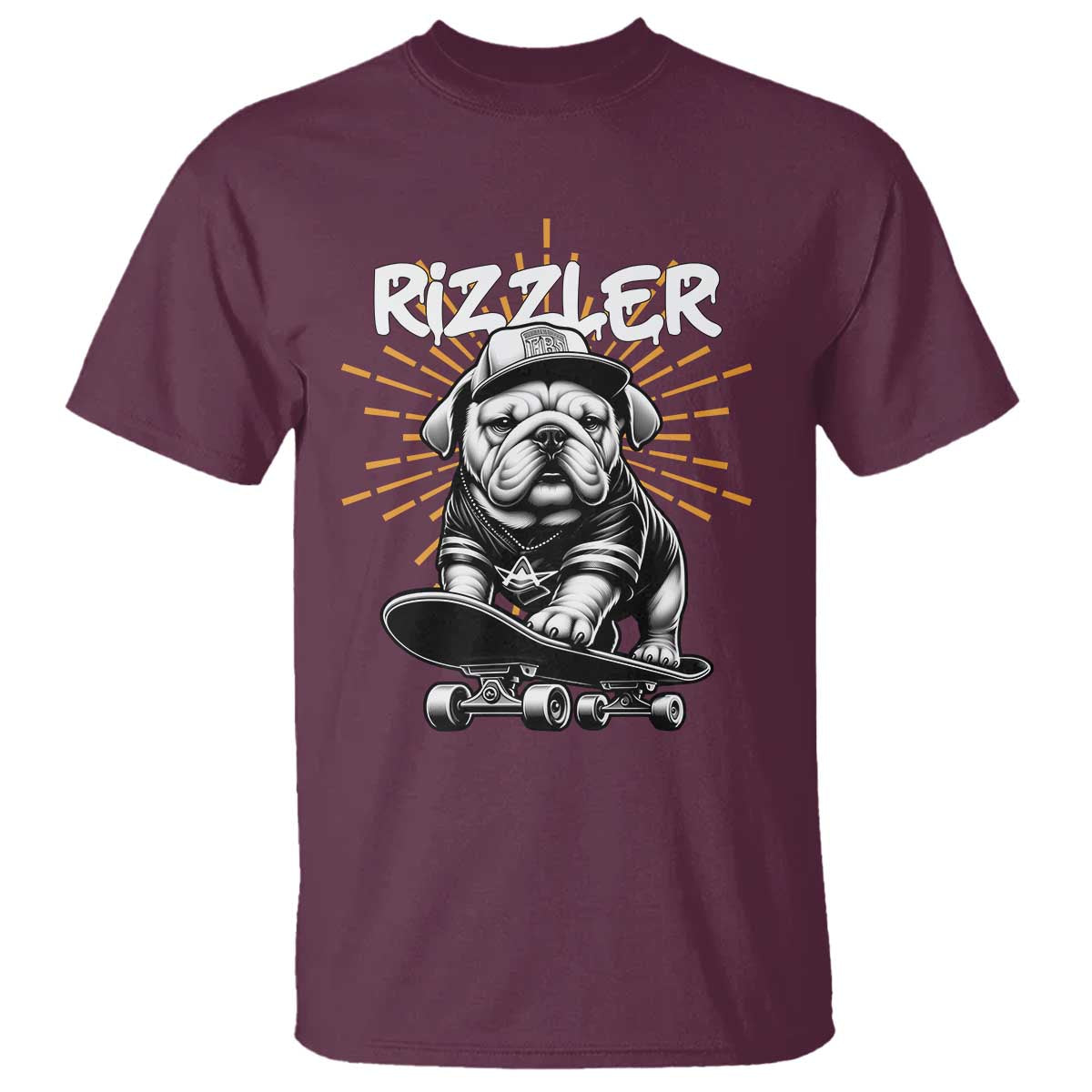 Funny Meme Rizzler Dog T Shirt TS09 Maroon Print Your Wear