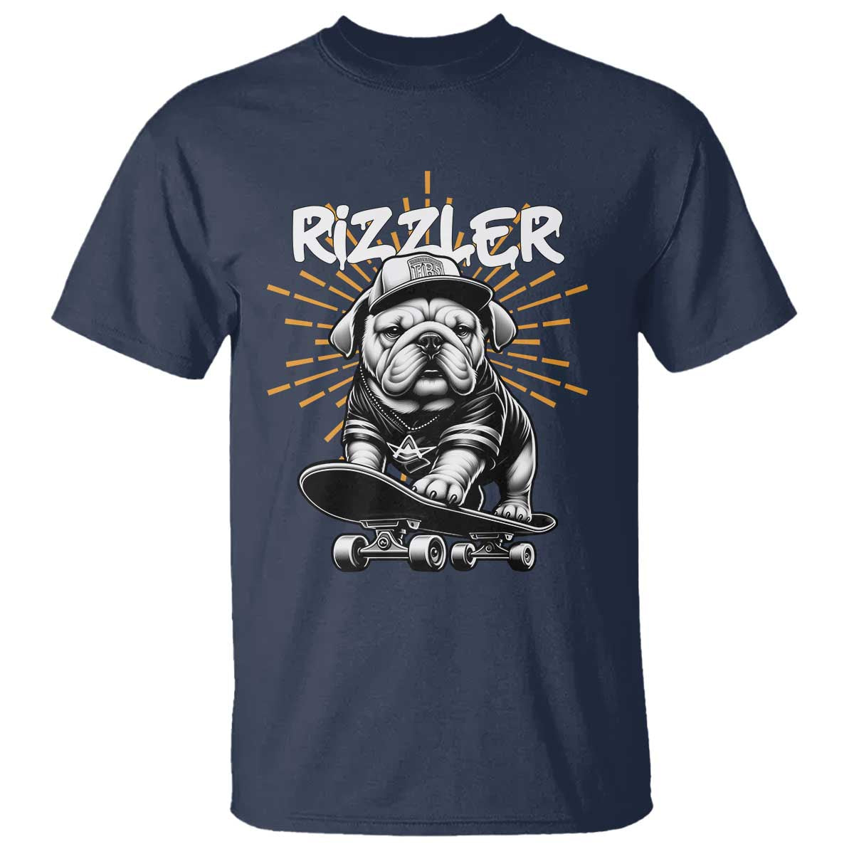 Funny Meme Rizzler Dog T Shirt TS09 Navy Print Your Wear