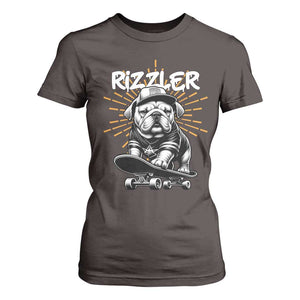 Funny Meme Rizzler Dog T Shirt For Women TS09 Dark Chocolate Print Your Wear